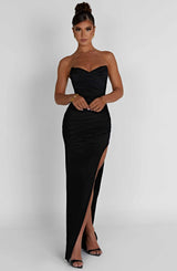Fioreclo Giovina Maxi Dress in Black