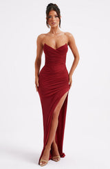 Fioreclo Giovina Maxi Dress in Wine