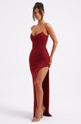 Fioreclo Giovina Maxi Dress in Wine
