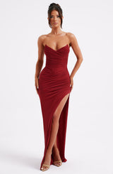 Fioreclo Giovina Maxi Dress in Wine