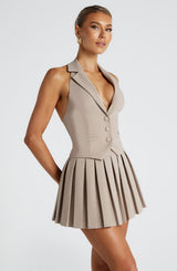 Fioreclo Gretchel Mini Skirt in Taupe