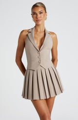 Fioreclo Gretchel Mini Skirt in Taupe