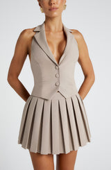 Fioreclo Gretchel Mini Skirt in Taupe