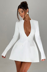 Fioreclo Gretta Mini Dress in Ivory