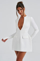 Fioreclo Gretta Mini Dress in Ivory