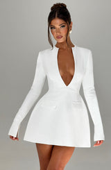 Fioreclo Gretta Mini Dress in Ivory