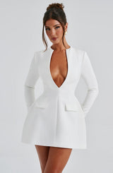 Fioreclo Gretta Mini Dress in Ivory