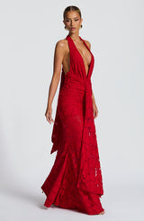 Fioreclo Guinevra Maxi Dress in Red