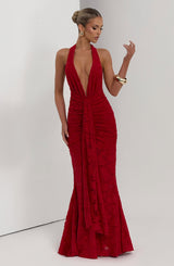 Fioreclo Guinevra Maxi Dress in Red