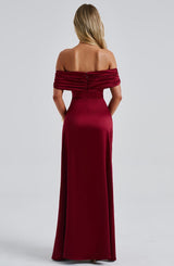 Fioreclo Gwendolina Maxi Dress in Burgundy
