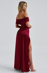 Fioreclo Gwendolina Maxi Dress in Burgundy