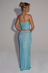 Fioreclo Halia Maxi Skirt in Aqua