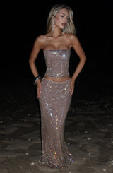 Fioreclo Halia Maxi Skirt in Gold