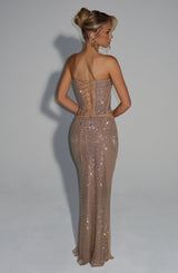 Fioreclo Halia Maxi Skirt in Gold