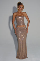 Fioreclo Halia Maxi Skirt in Gold