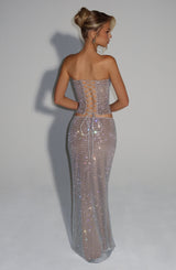 Fioreclo Halia Maxi Skirt in Silver