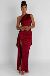 Fioreclo Halsea Maxi Skirt in Wine