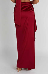 Fioreclo Halsea Maxi Skirt in Wine