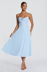 Fioreclo Harlowe Midi Dress in Glacier Blue
