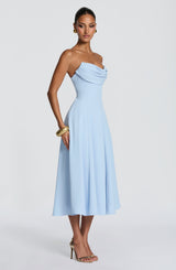 Fioreclo Harlowe Midi Dress in Glacier Blue