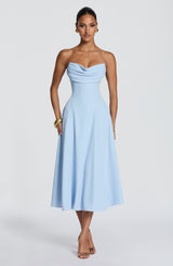 Fioreclo Harlowe Midi Dress in Glacier Blue