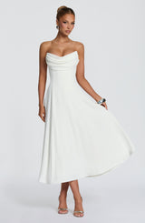 Fioreclo Harlowe Midi Dress in Ivory