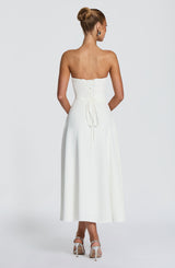 Fioreclo Harlowe Midi Dress in Ivory