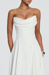 Fioreclo Harlowe Midi Dress in Ivory