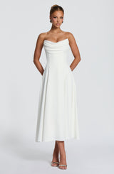 Fioreclo Harlowe Midi Dress in Ivory