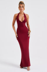 Fioreclo Harmonie Maxi Dress in Burgundy
