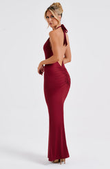 Fioreclo Harmonie Maxi Dress in Burgundy
