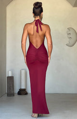 Fioreclo Harmonie Maxi Dress in Burgundy