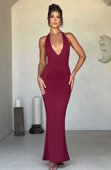 Fioreclo Harmonie Maxi Dress in Burgundy