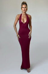 Fioreclo Harmonie Maxi Dress in Burgundy
