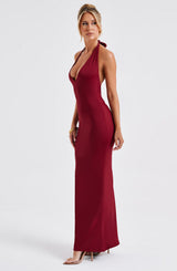 Fioreclo Harmonie Maxi Dress in Burgundy