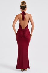 Fioreclo Harmonie Maxi Dress in Burgundy