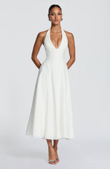 Fioreclo Haylen Midi Dress in Ivory