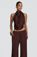 Fioreclo Hazelle Top in Plum Brown