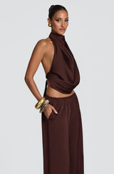 Fioreclo Hazelle Top in Plum Brown