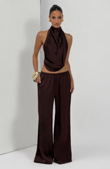 Fioreclo Hazelle Top in Plum Brown