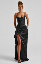 Fioreclo Helena Maxi Dress in Black