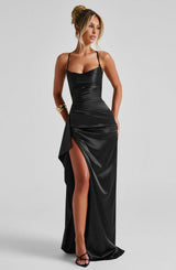 Fioreclo Helena Maxi Dress in Black