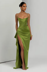 Fioreclo Helena Maxi Dress in Olive