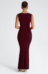 Fioreclo Helenya Maxi Dress in Cherry Lacquer
