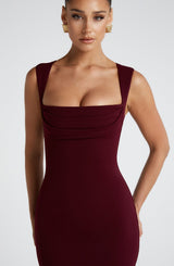 Fioreclo Helenya Maxi Dress in Cherry Lacquer
