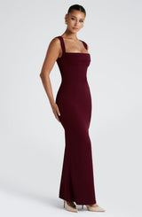 Fioreclo Helenya Maxi Dress in Cherry Lacquer