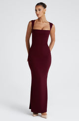 Fioreclo Helenya Maxi Dress in Cherry Lacquer