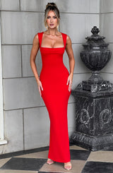Fioreclo Helina Maxi Dress in Red