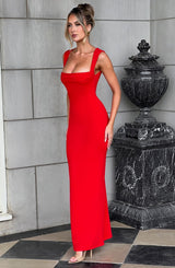 Fioreclo Helina Maxi Dress in Red
