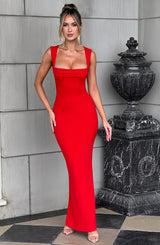 Fioreclo Helina Maxi Dress in Red